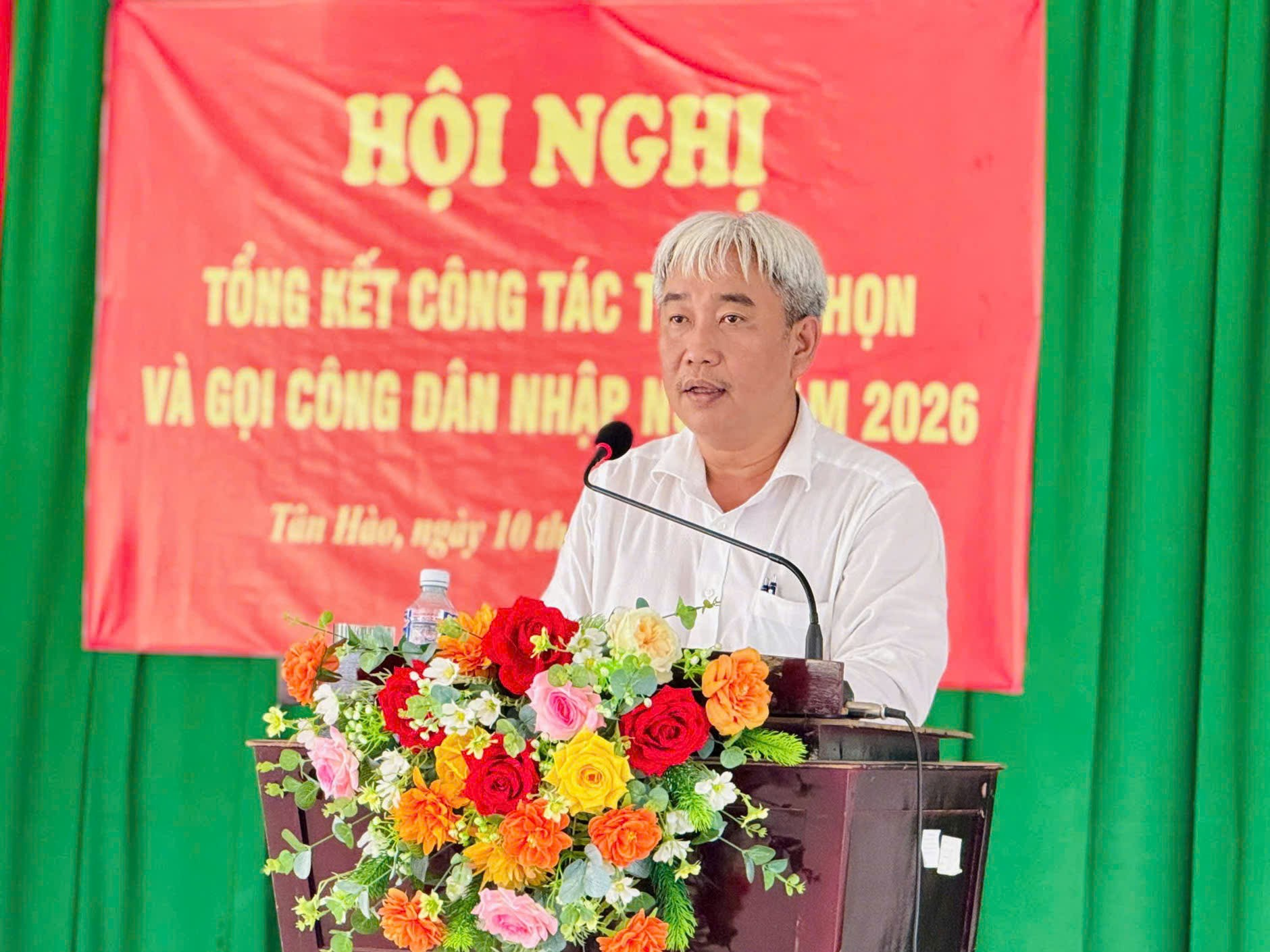 HỘI ĐỒNG NGHĨA VỤ QUÂN SỰ XÃ TÂN HÀO TỔ CHỨC TỔNG KẾT CÔNG TÁC TUYỂN CHỌN VÀ GỌI CÔNG DÂN NHẬP NGŨ NĂM 2026