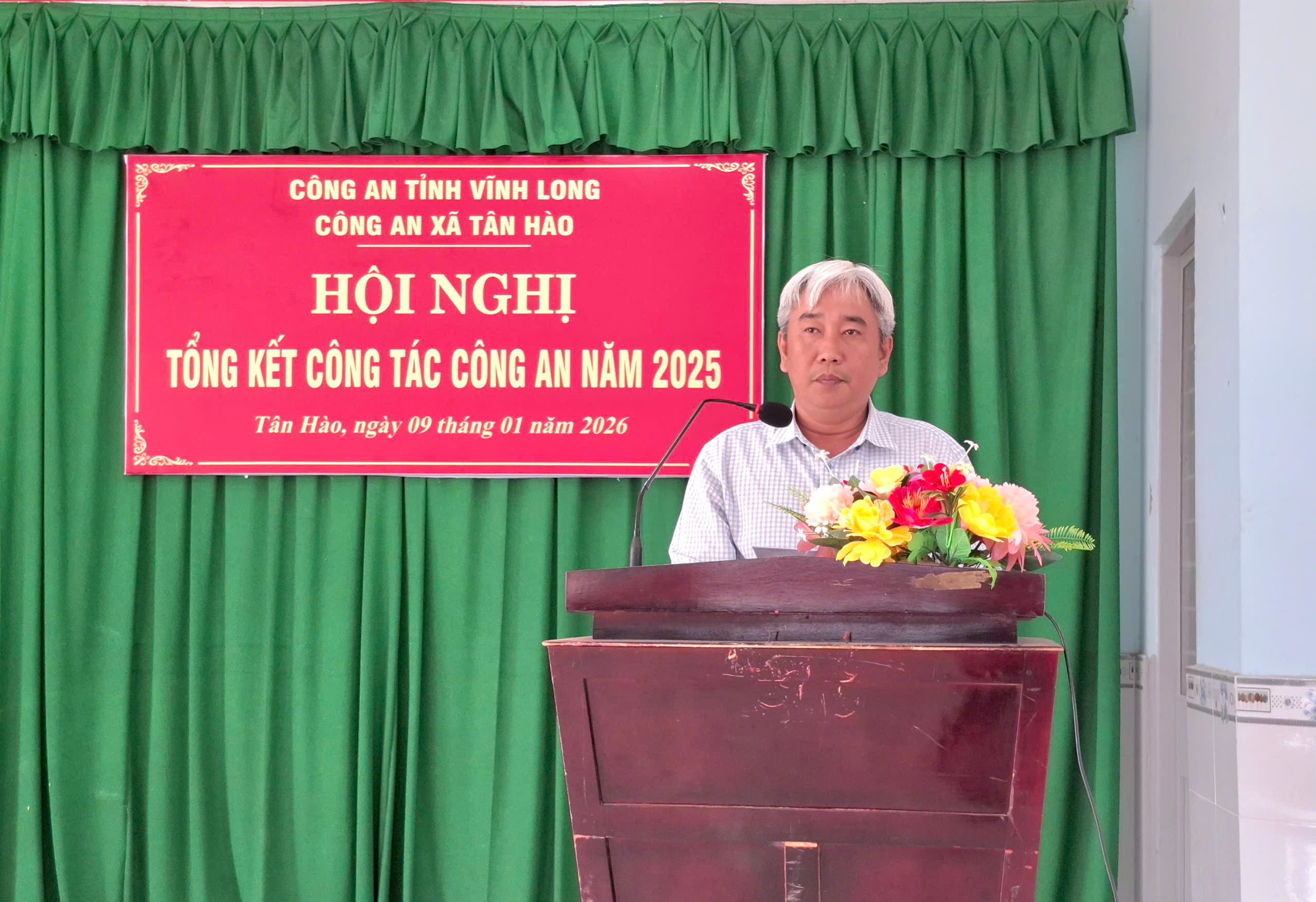 CÔNG AN XÃ TÂN HÀO TỔ CHỨC HỘI NGHỊ TỔNG KẾT CÔNG TÁC CÔNG AN NĂM 2025