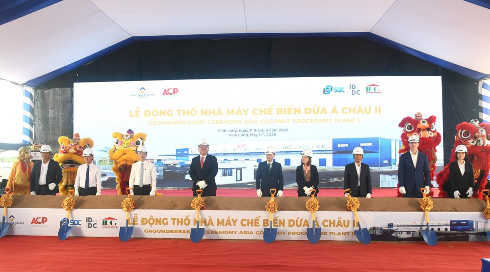Động thổ xây dựng Nhà máy Chế biến dừa Á Châu II
