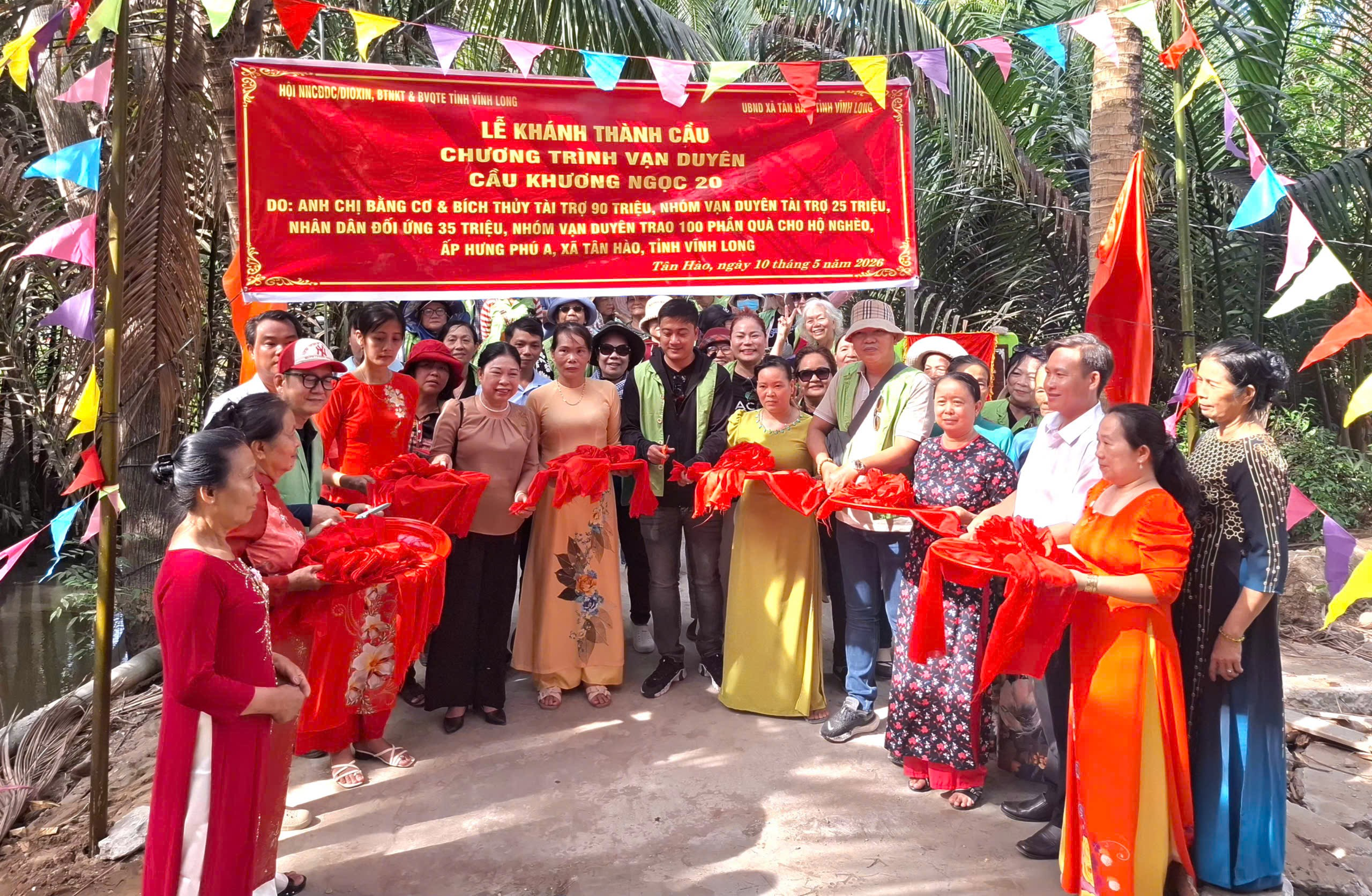 KHÁNH THÀNH CẦU KHƯƠNG NGỌC 20, ẤP HƯNG PHÚ A,  XÃ TÂN HÀO, TỈNH VĨNH LONG
