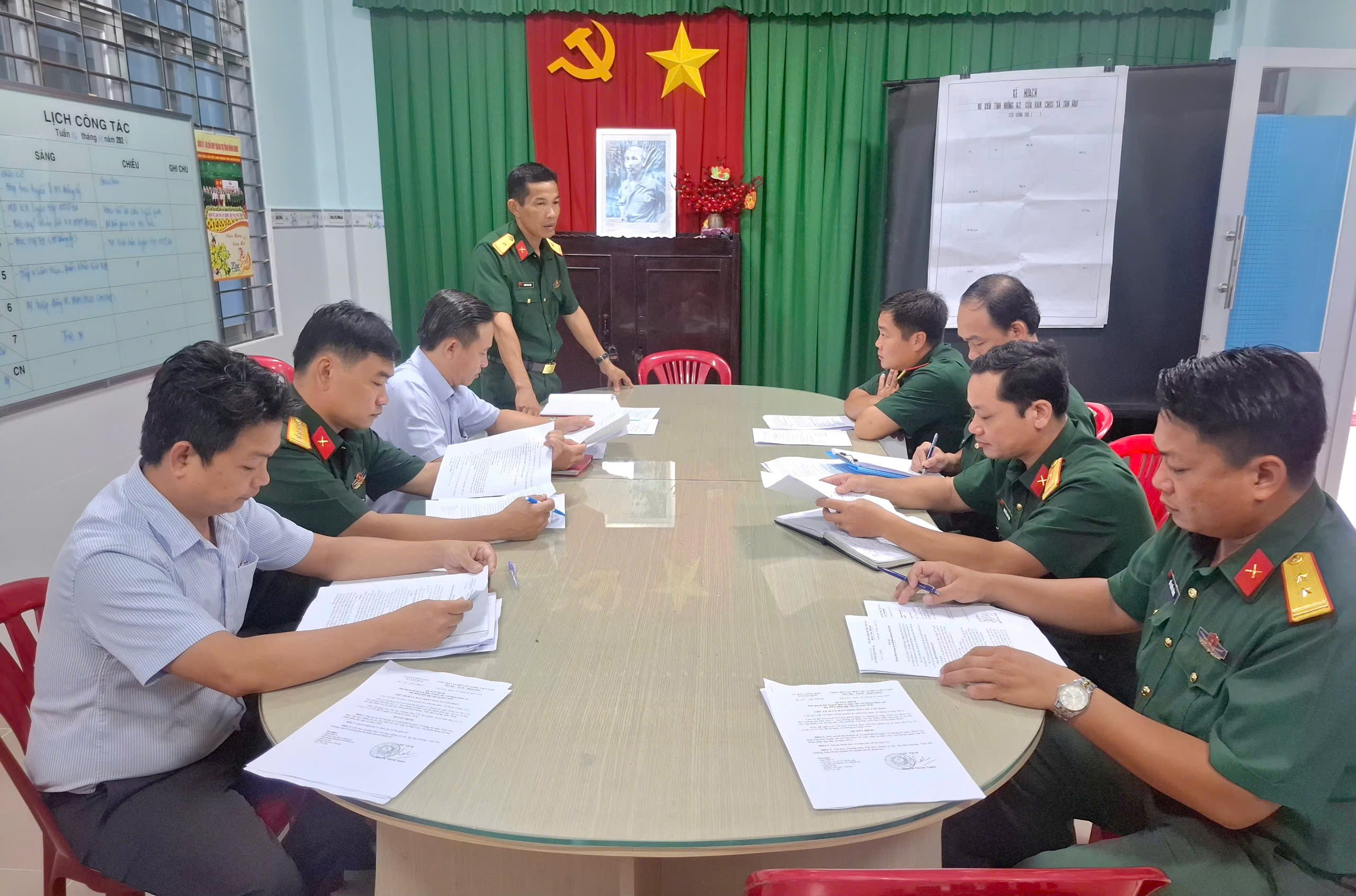 BAN CHỈ HUY PHÒNG THỦ KHU VỰC 2 – SƠN ĐÔNG KHẢO SÁT CÁC ĐỊA ĐIỂM DIỄN TẬP CẤP XÃ NĂM 2026